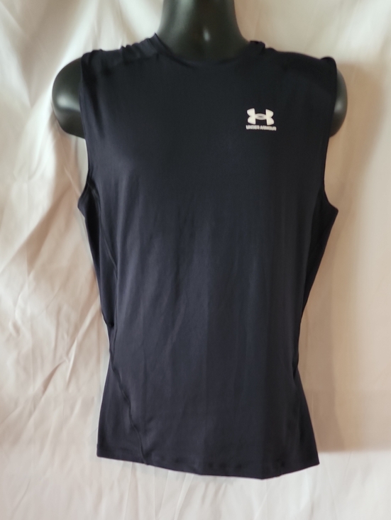 Under Armour Other - Under Armour HeatGear Black Sleeveless Compression Training Tank Sz XL W/ Defect